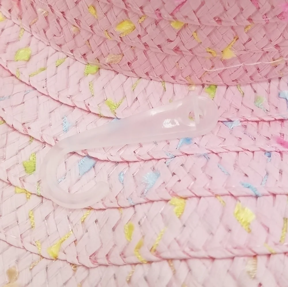 NWOT Woven Hat Confetti Easter Bucket Ruffle Brim